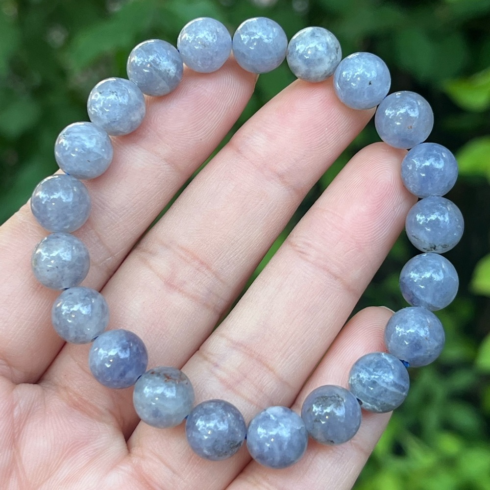 9mm stretchable iolite bracelet‎